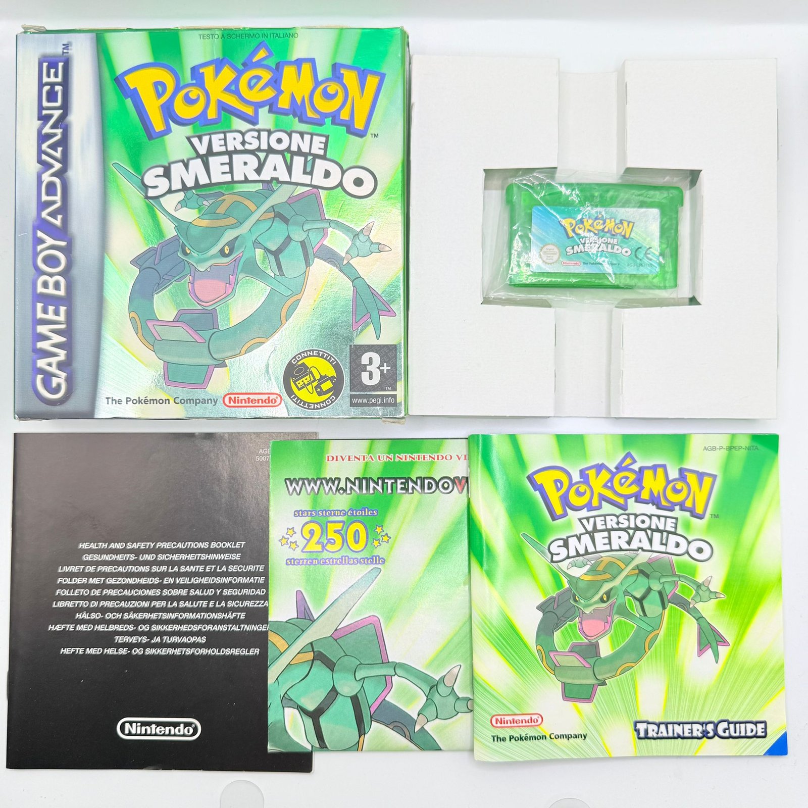 POKÉMON SMERALDO - BOXATO COMPLETO - GAME BOY - 100% ORIGINALE ITALIANO - CODICE VIP DA GRATTARE