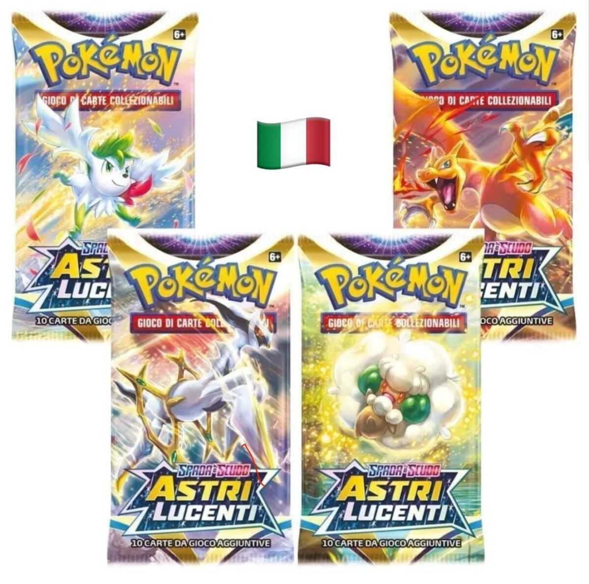 🇮🇹 4 BUSTE - ARTWORK COMPLETO DI ASTRI LUCENTI - ITA - SEALED - NUOVI