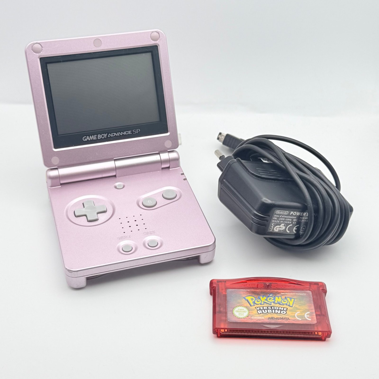 NINTENDO GAME BOY ADVANCE SP + POKÉMON RUBINO ORIGINALE ITA - OTTIMO STATO