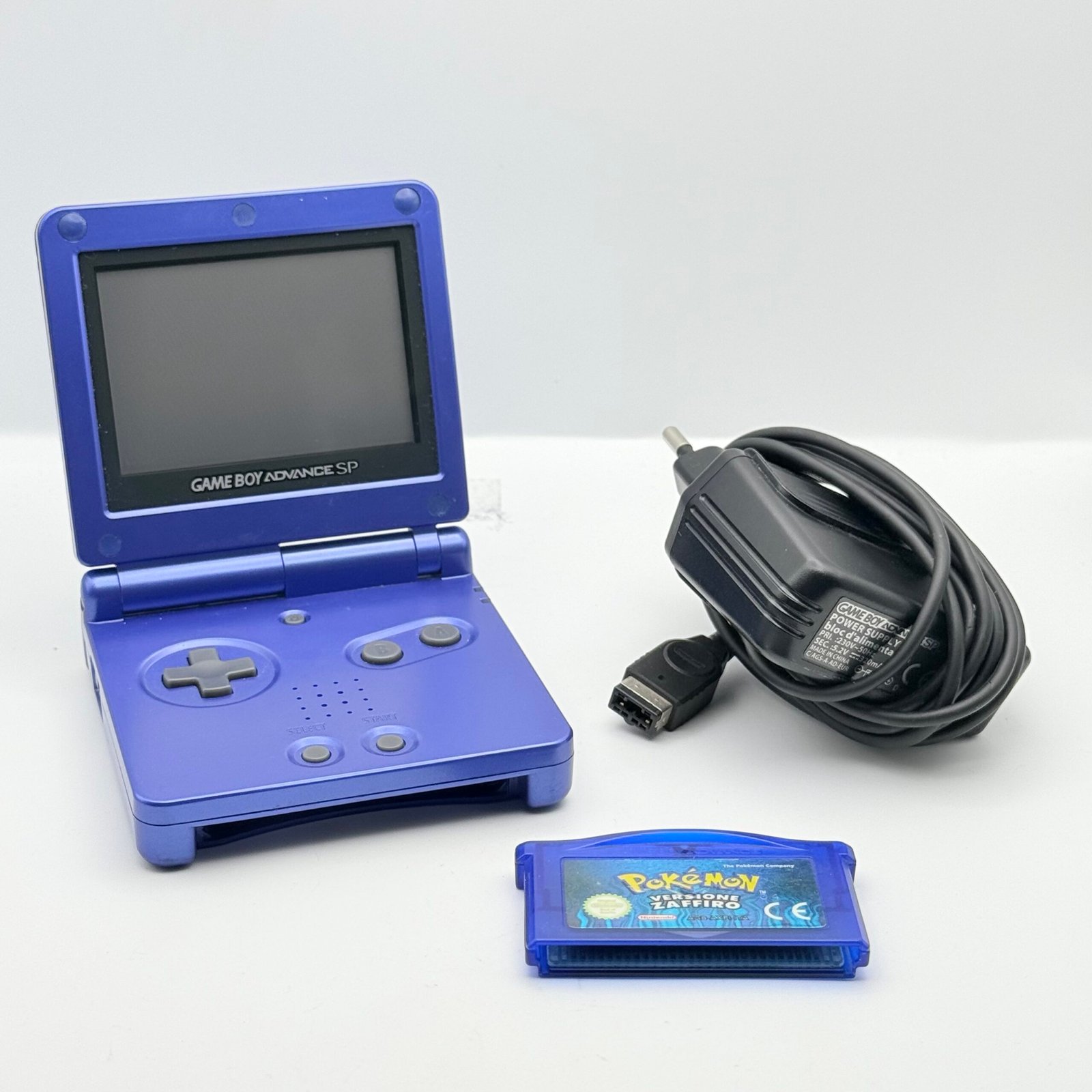 NINTENDO GAME BOY ADVANCE SP BLU + POKÉMON ZAFFIRO ORIGINALE ITA - OTTIMO STATO