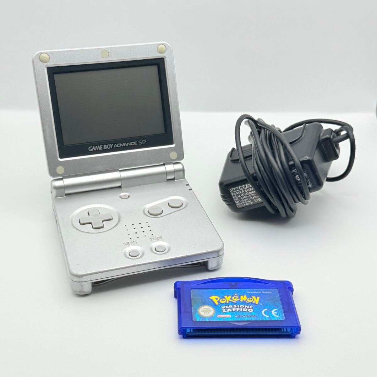 NINTENDO GAME BOY ADVANCE SP + POKÉMON ZAFFIRO ORIGINALE ITA - OTTIMO STATO