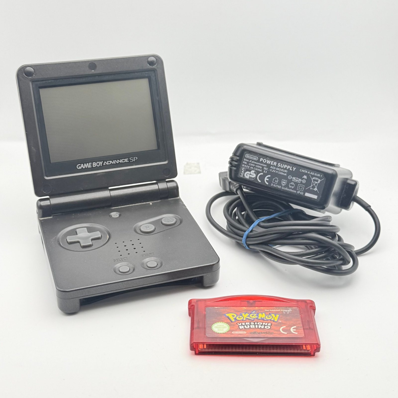 NINTENDO GAME BOY ADVANCE SP + POKÉMON RUBINO ORIGINALE ITA - OTTIMO STATO