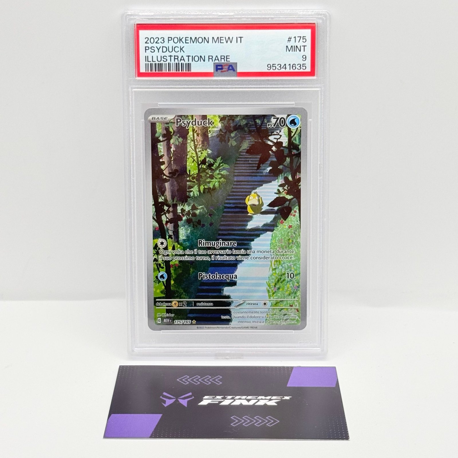 CARTA POKÉMON PSYDUCK (ILLUSTRAZIONE) 175/165 2023 -MEW 151- ITA - PSA 9