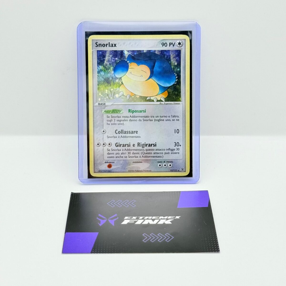 CARTA POKEMON CARD - SNORLAX HOLO 15/112 - ITA - ROSSO FUOCO VERDE FOGLIA - GOOD