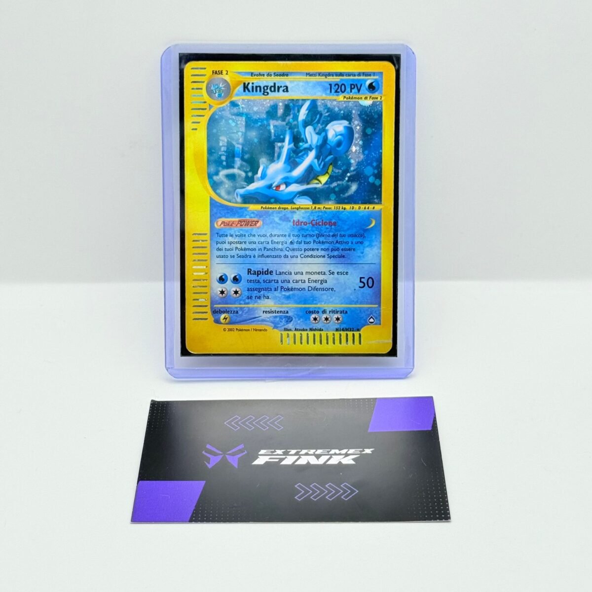 CARTA POKEMON CARD - KINGDRA HOLO H14/H32 - ITA - AQUAPOLIS - PLAYED POOR