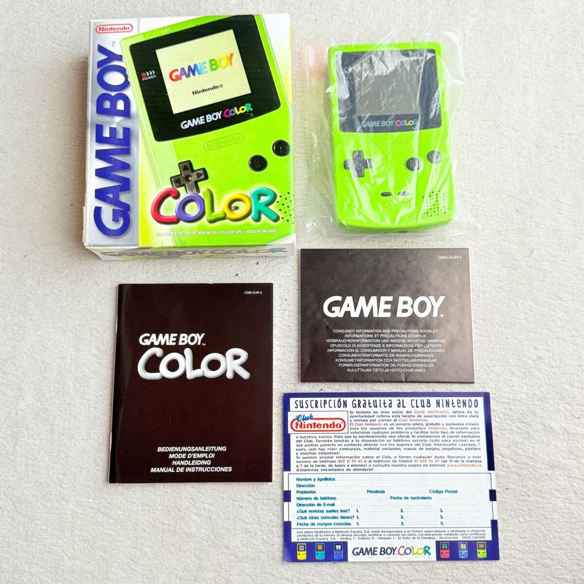 NINTENDO GAME BOY COLOR VERDE - 100% ORIGINALE - BOXATO - PAL EUR - OTTIMO