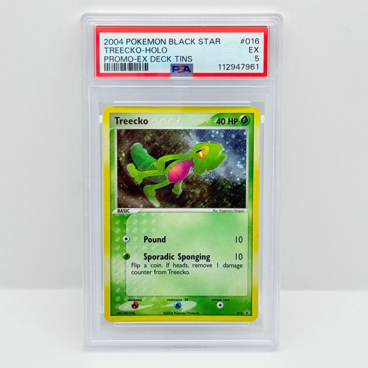 CARTA POKEMON TREECKO HOLO BLACK STAR PROMO 016 - ENG - PSA 5 -
