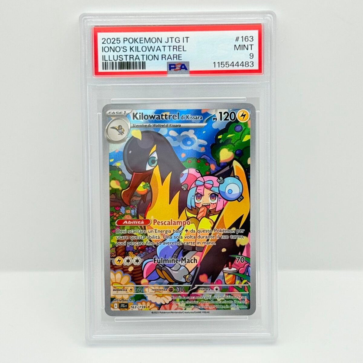 CARTA POKEMON KILOWATTREL DI KISSARA 163/159 - AVVENTURE INSIEME - ITA - PSA 9