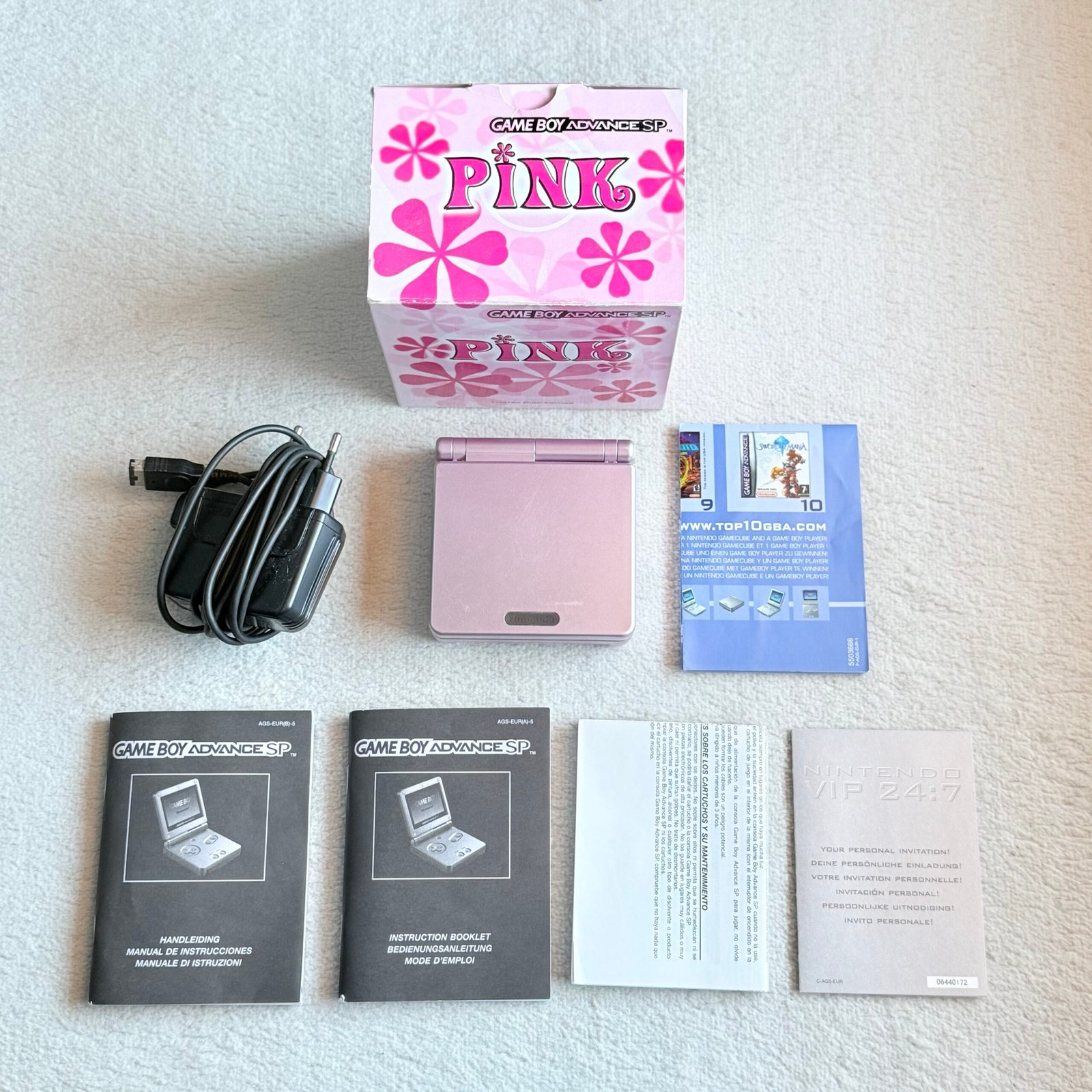 NINTENDO GAME BOY ADVANCE SP LIMITED PINK - BOXATO - 100% ORIGINALE - OTTIMO