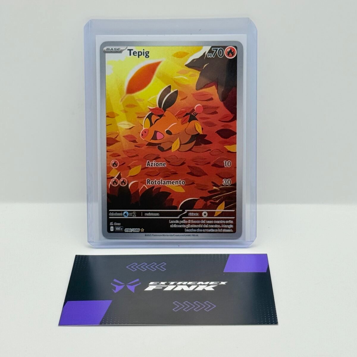 CARTA POKEMON CARD TEPIG 096/086 - ITA - FUOCO BIANCO - 2025 - NEAR MINT