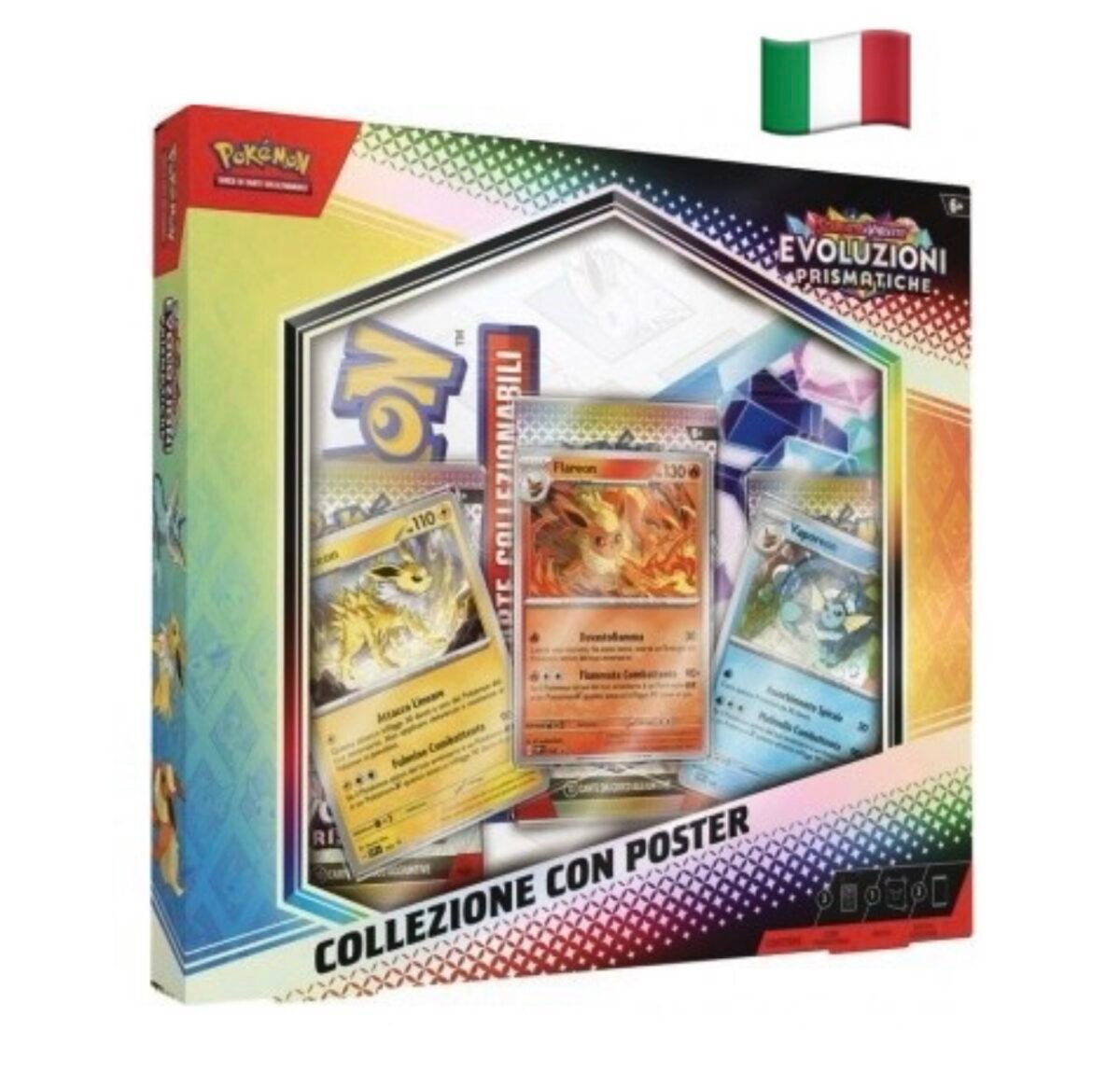 🇮🇹 POKEMON COLLEZIONE CON POSTER - EVOLUZIONI PRISMATICHE - ITA - NUOVO