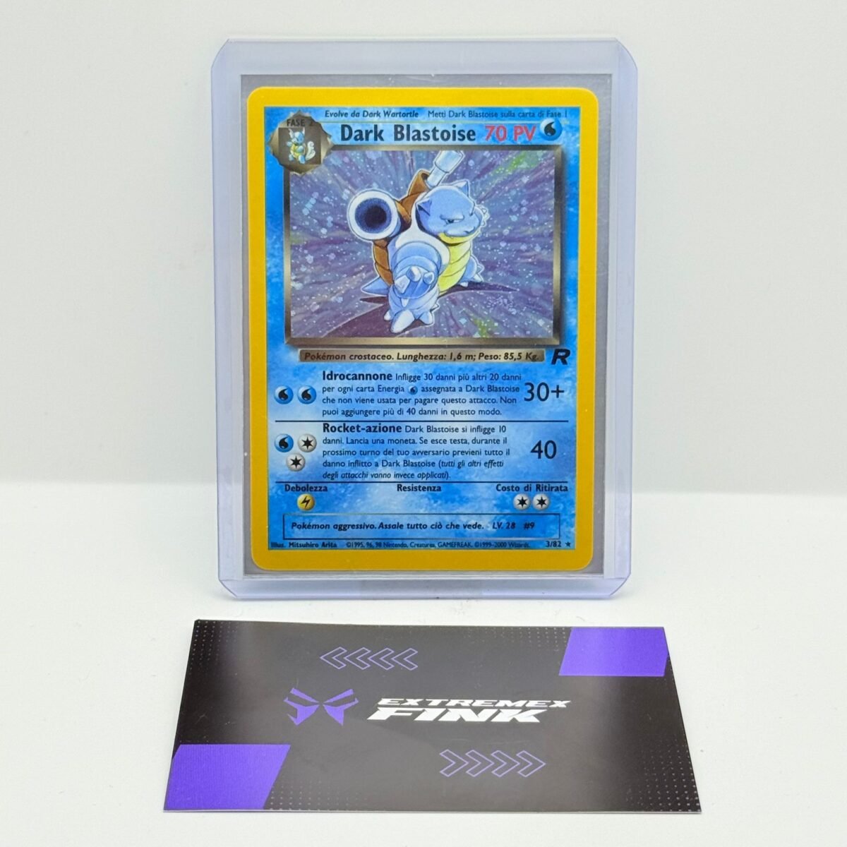 CARTA POKEMON - DARK BLASTOISE HOLO 3/82 - ITA - TEAM ROCKET (2000) - EX-NM