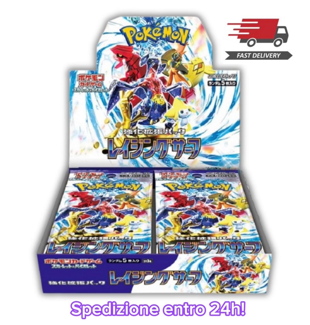 POKEMON RAGING SURF BOX DA 30 BUSTE sv3a JAP (2023) - NUOVO - SEALED + PROTEZIONE