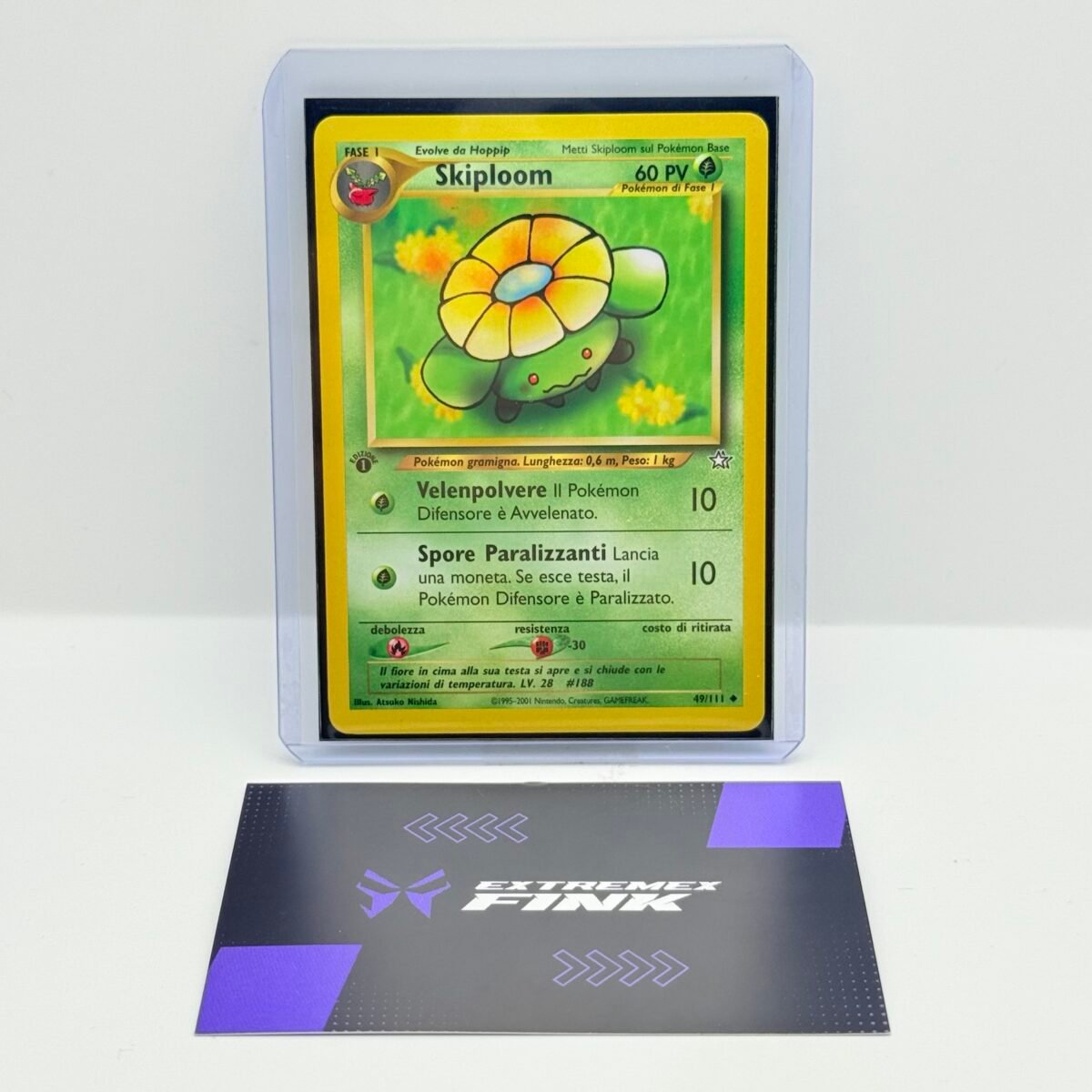 CARTA POKEMON CARD - SKIPLOOM 49/111- ITA - 2001 - 1 EDIZIONE - NEO GENESIS - NM
