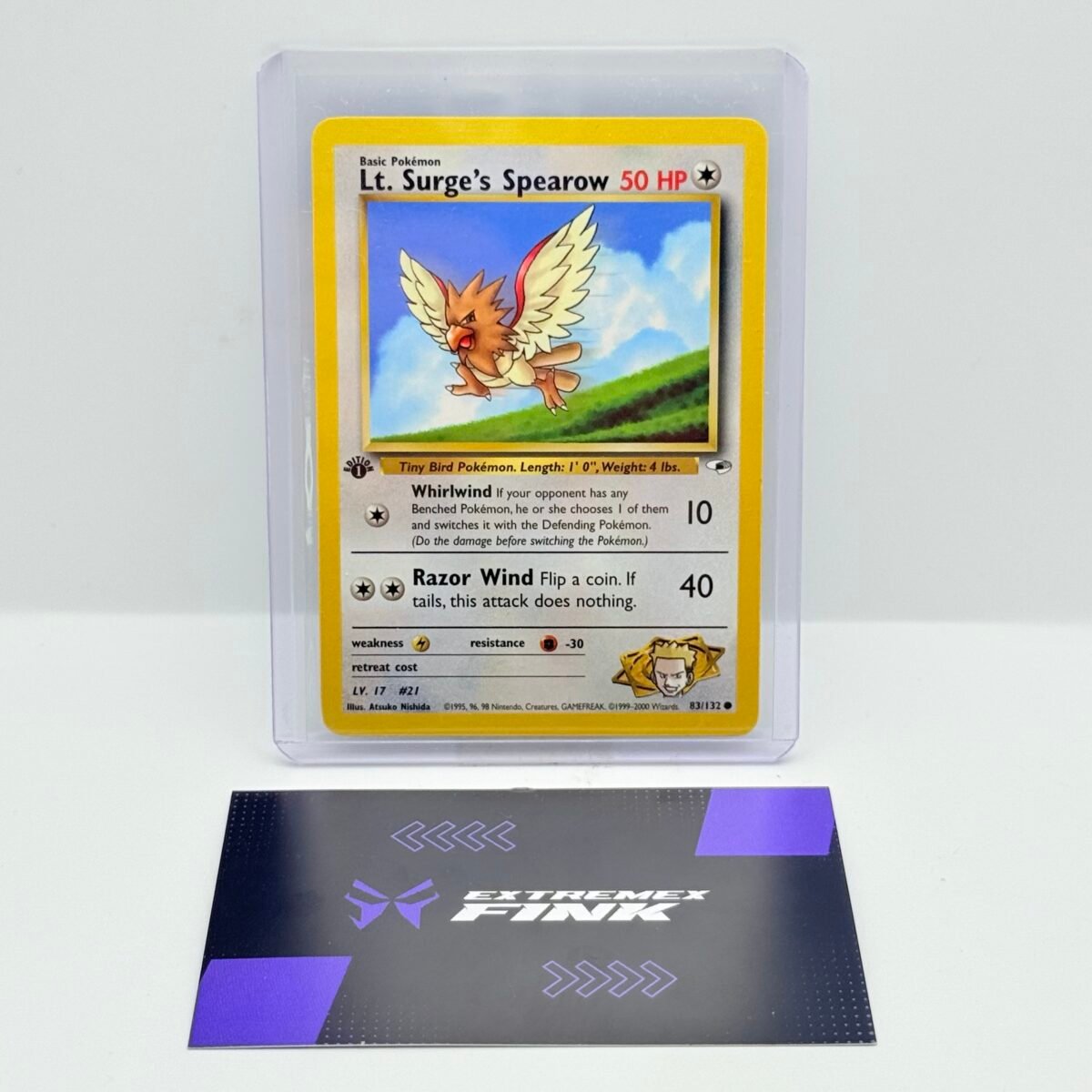 CARTA POKEMON Lt. SURGE‘S SPEAROW 83/132 - ENG - 1 EDITION - GYM - NEAR MINT