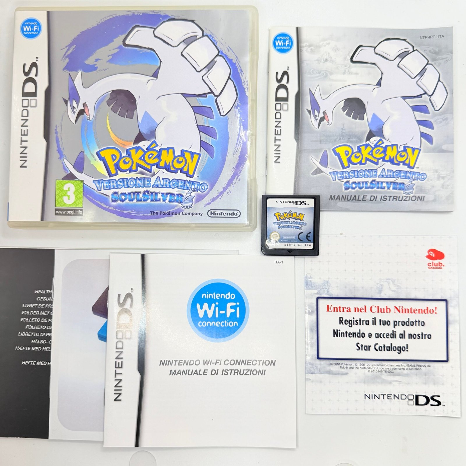 POKEMON SOUL SILVER ARGENTO - NINTENDO DS - ORIGINALE ITA CODICE VIP DA GRATTARE