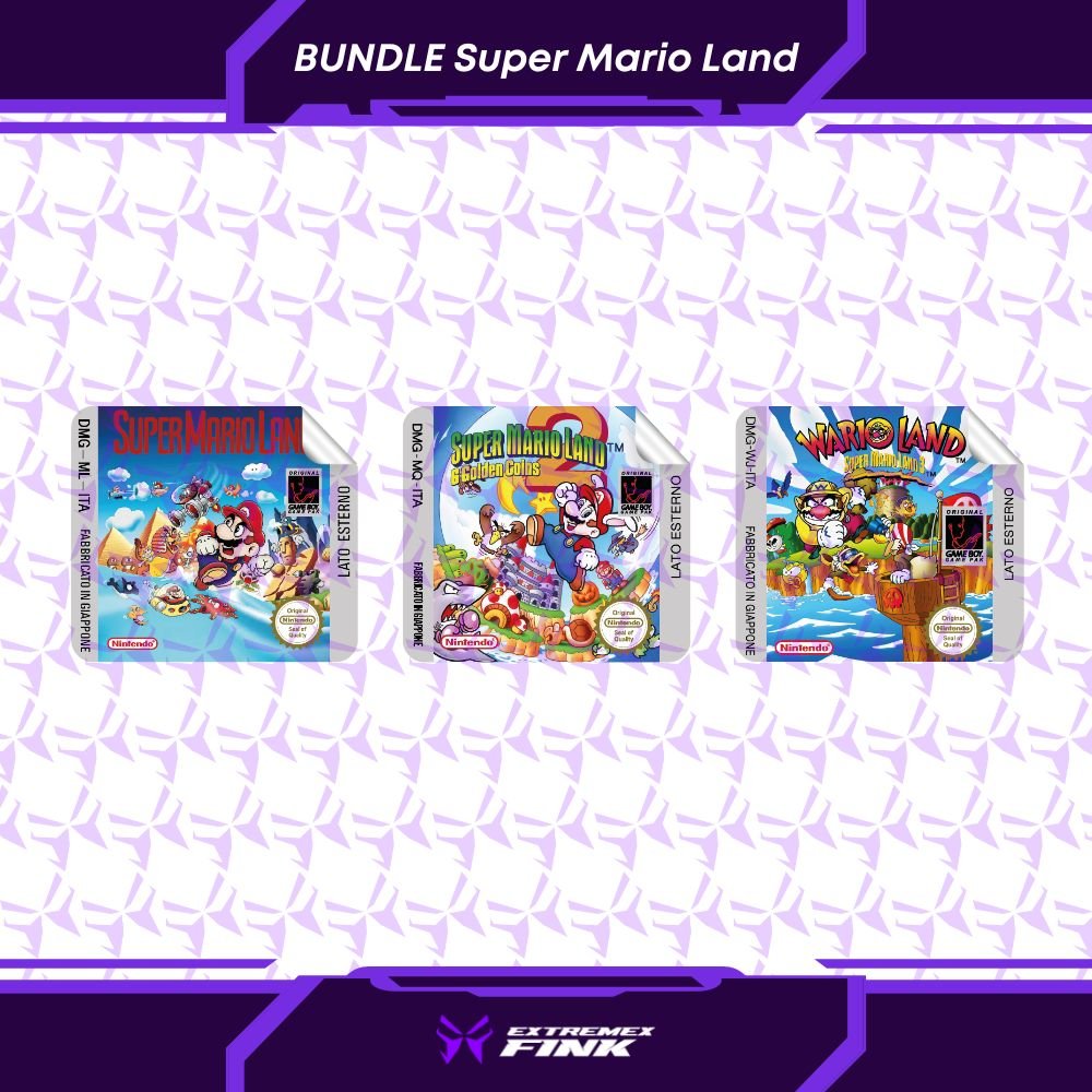 Adesivi Cartucce Giochi Super Mario Land