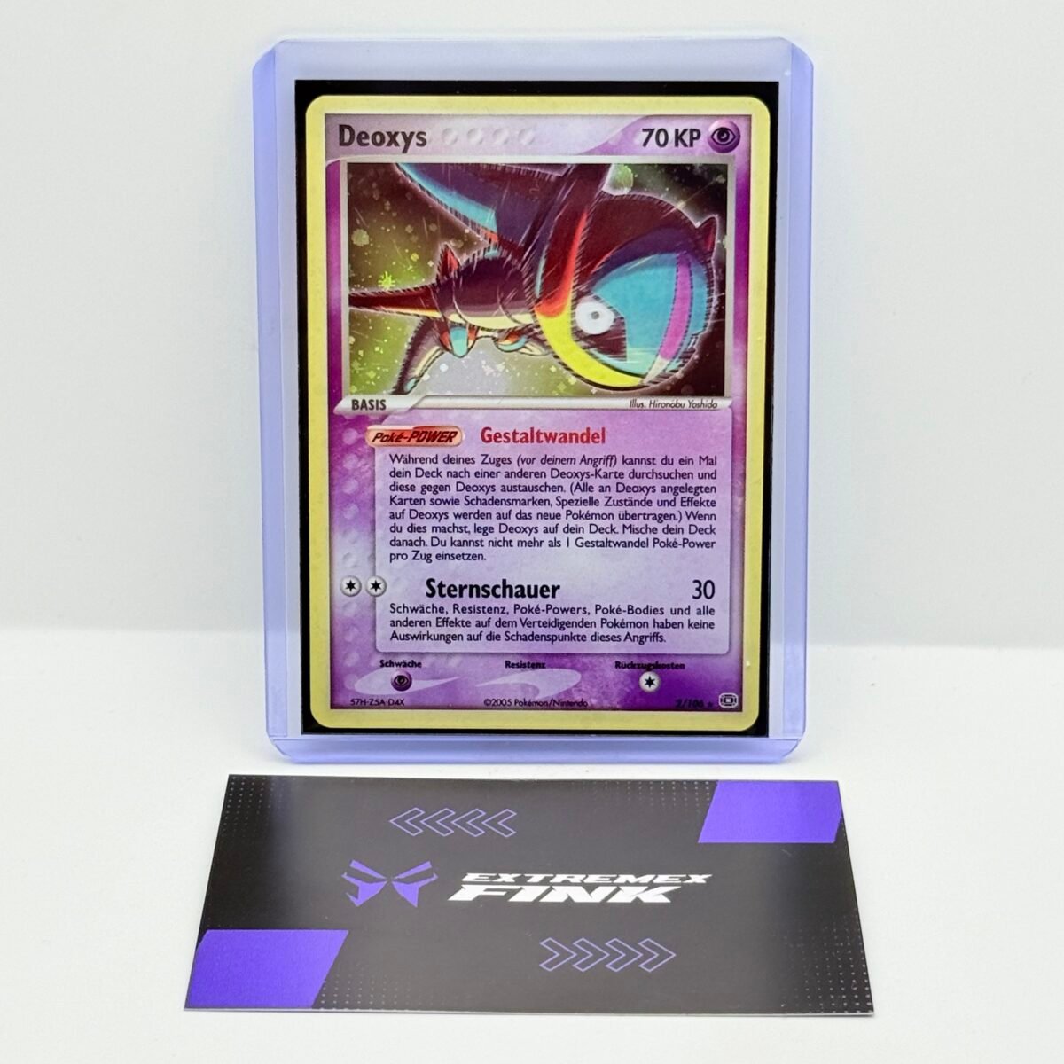 🇩🇪 CARTA POKEMON CARD DEOXYS HOLO 2/106 - 2005 - GERMAN -EX EMERALD - NEAR MINT