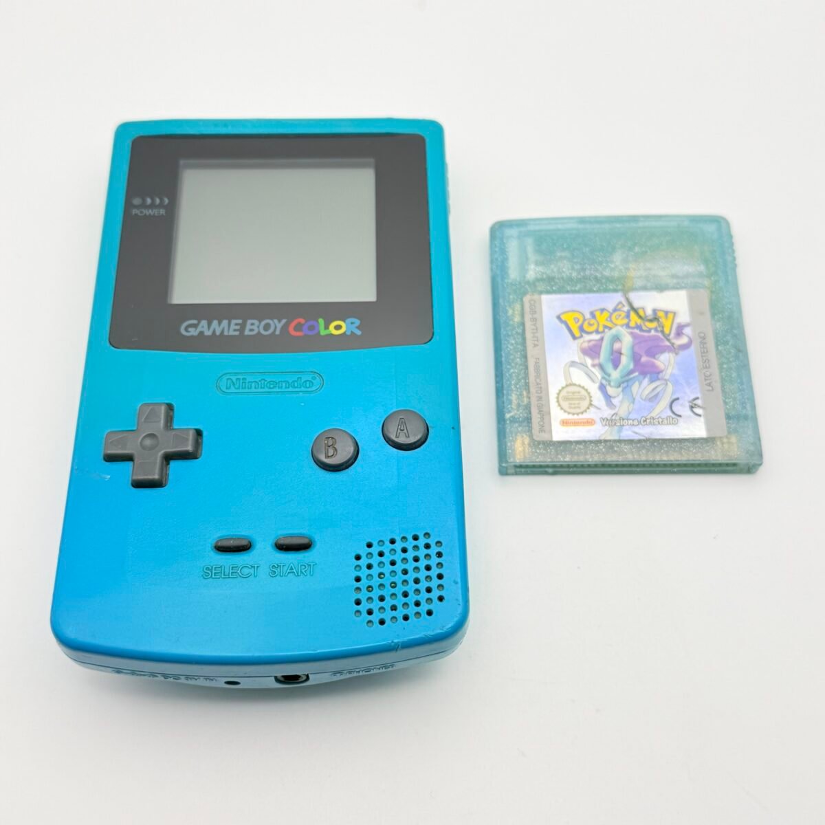 NINTENDO GAME BOY COLOR + POKÉMON CRISTALLO ORIGINALE ITA SALVATAGGI FUNZIONANTI