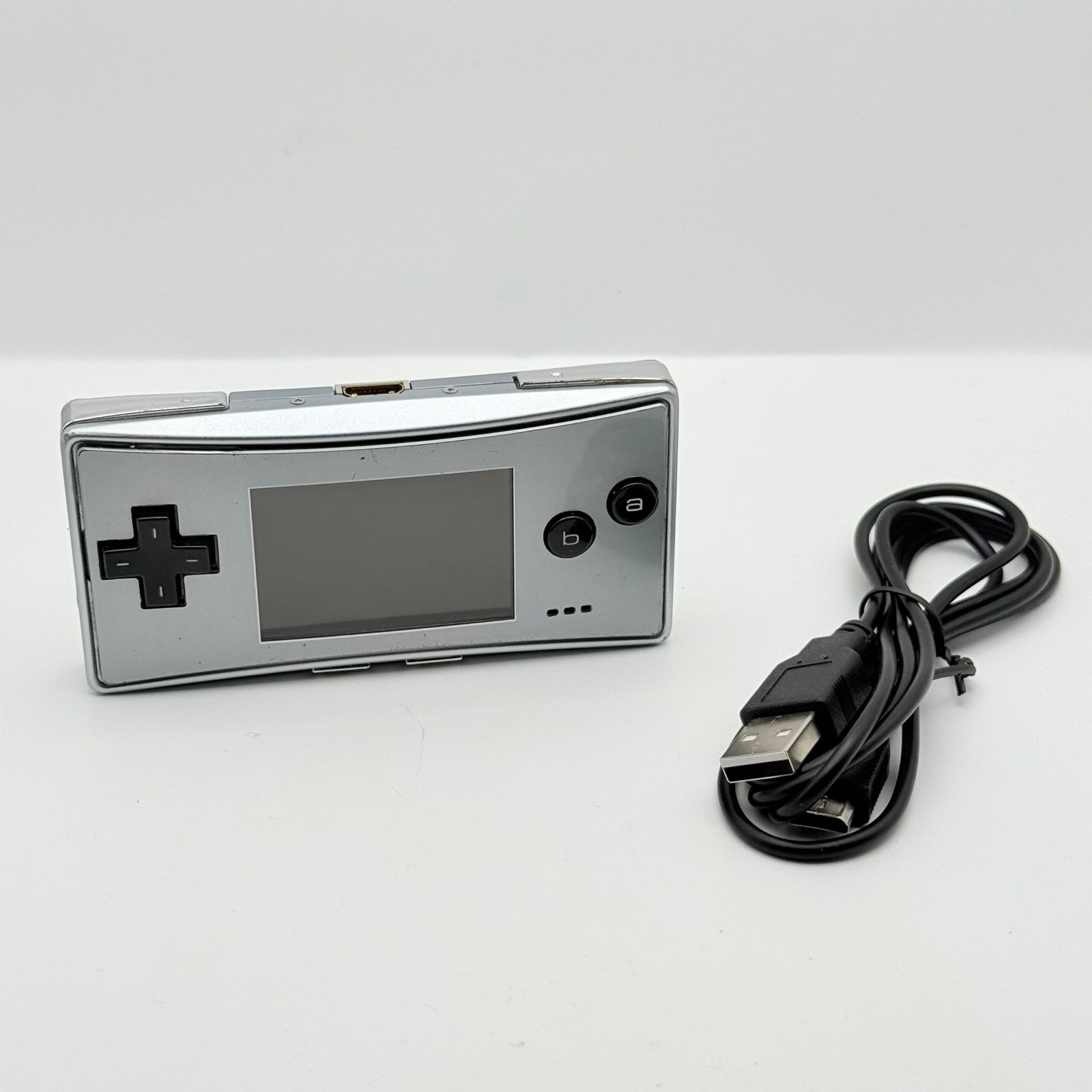NINTENDO GAME BOY MICRO GRIGIO - 100% FUNZIONANTE + CAVO DI RICARICA USB