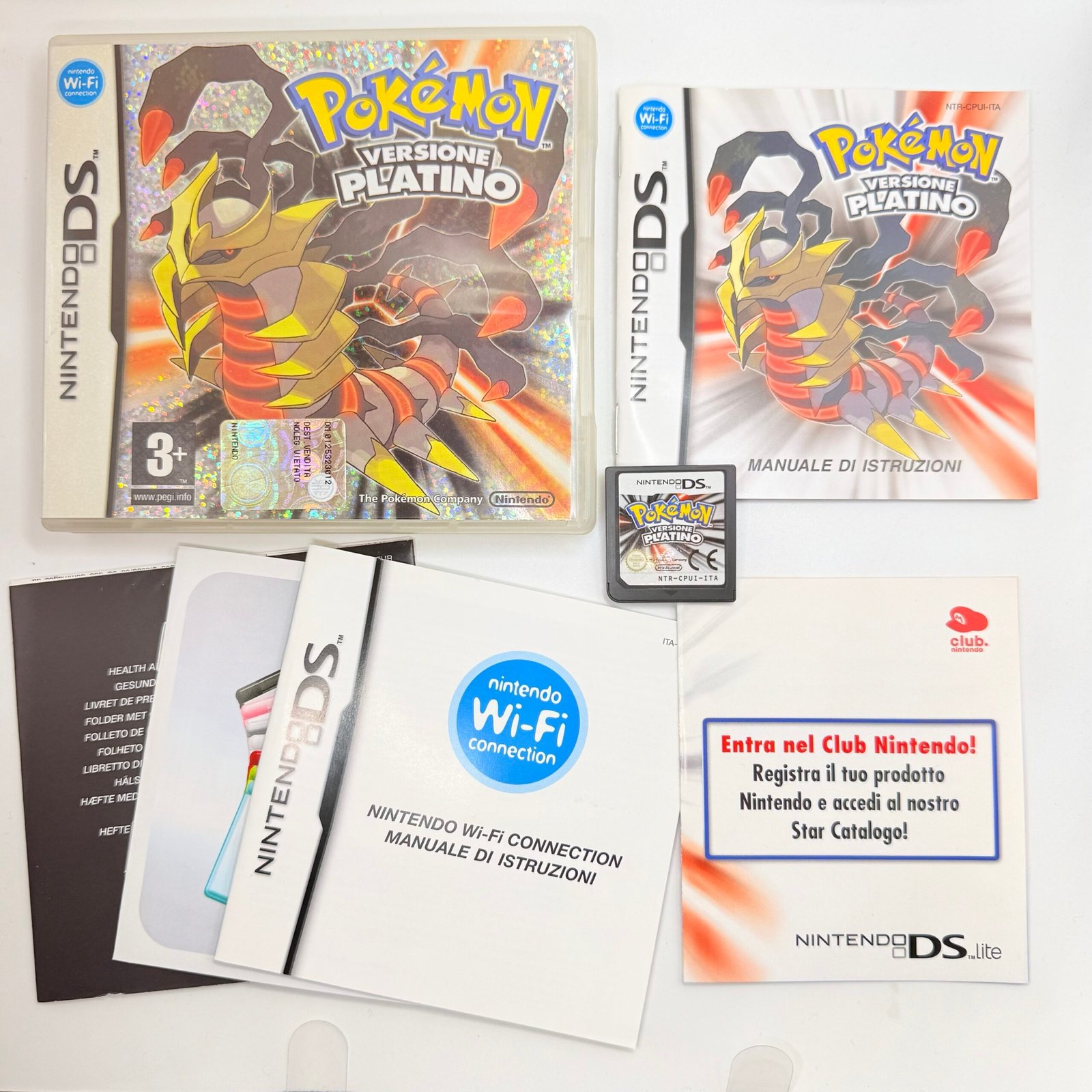 POKEMON PLATINO - NINTENDO DS - ORIGINALE ITA - COMPLETO -CODICE VIP DA GRATTARE