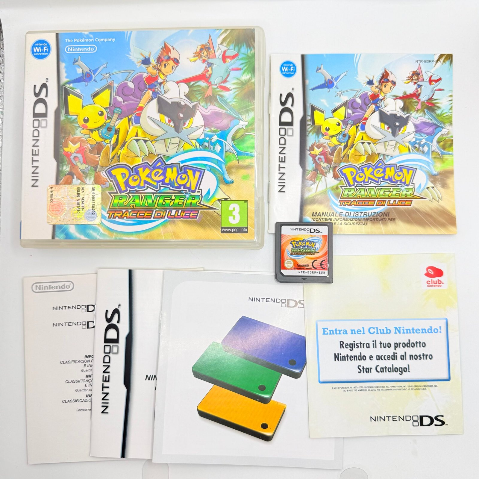 POKEMON RANGER TRACCE DI LUCE - ORIGINALE ITA - COMPLETO -CODICE VIP DA GRATTARE
