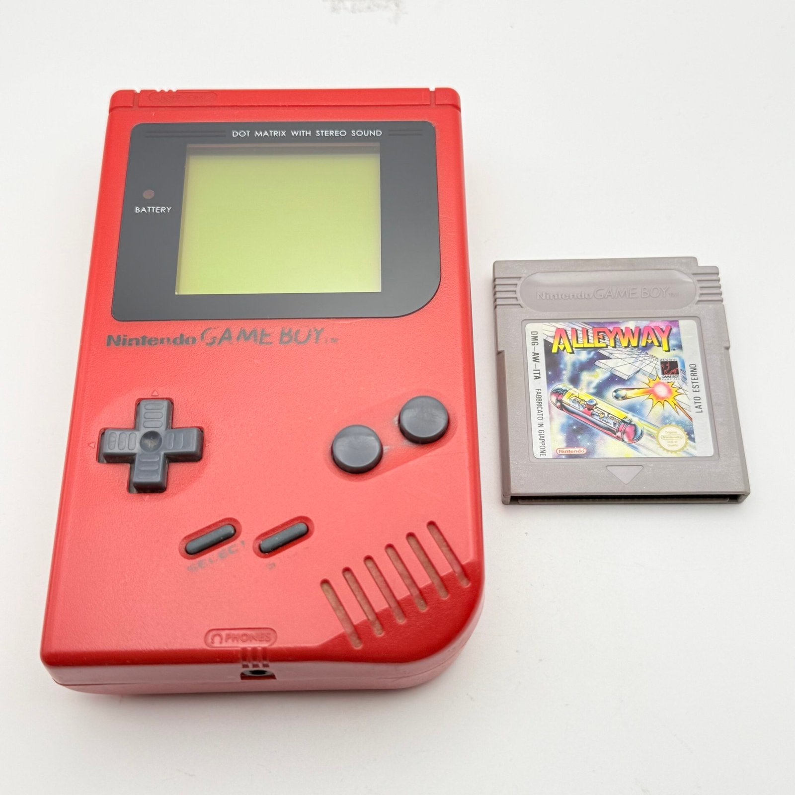 NINTENDO GAME BOY CLASSIC ROSSO + ALLEWAY - ORIGINALE ITA - OTTIMO STATO