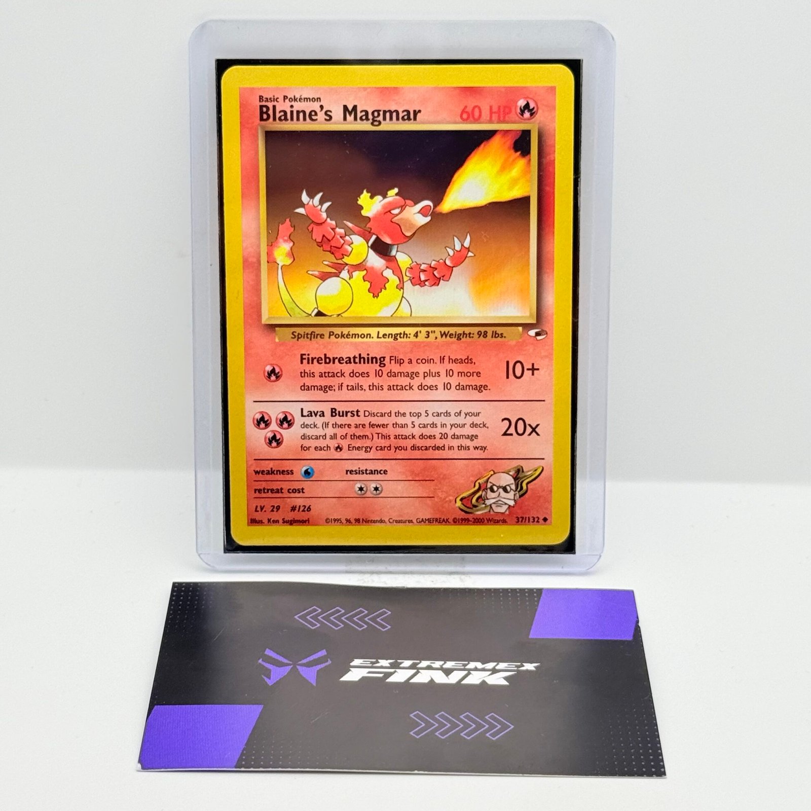 CARTA POKEMON BLAINE‘S MAGMAR 37/132 - ENG - GYM HEROES - NEAR MINT