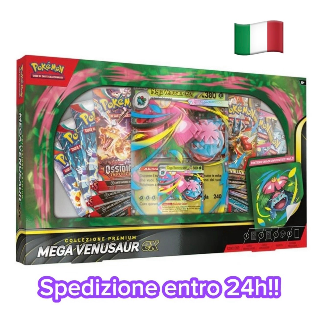 🇮🇹 POKEMON COLLEZIONE PREMIUM - MEGA VENUSAUR EX - ITA - NUOVO