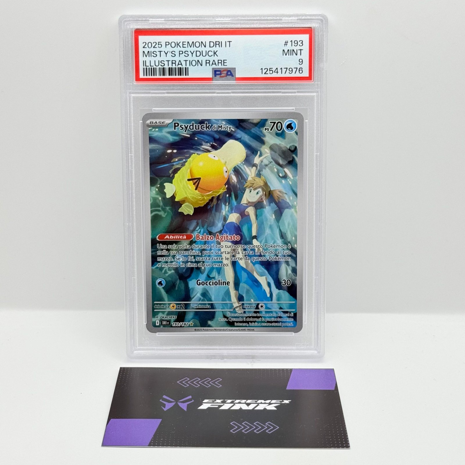 CARTA POKEMON PSYDUCK DI MISTY 193/182 - RIVALI PREDESTINATI - ITA - PSA 9