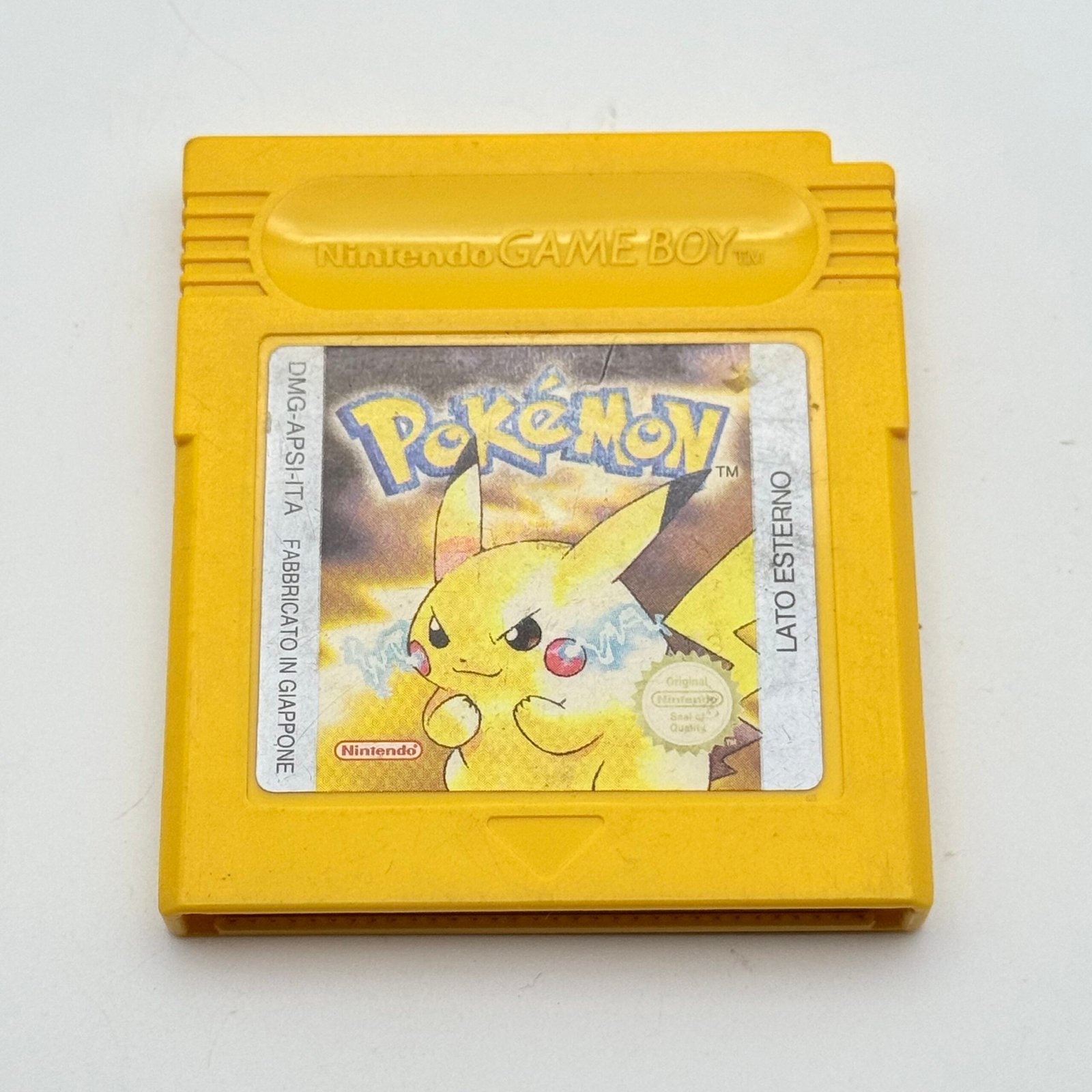 POKÉMON GIALLO GAME BOY - ORIGINALE ITALIANO - BATTERIA ORIGINALE OK - ADESIVO MEDIO