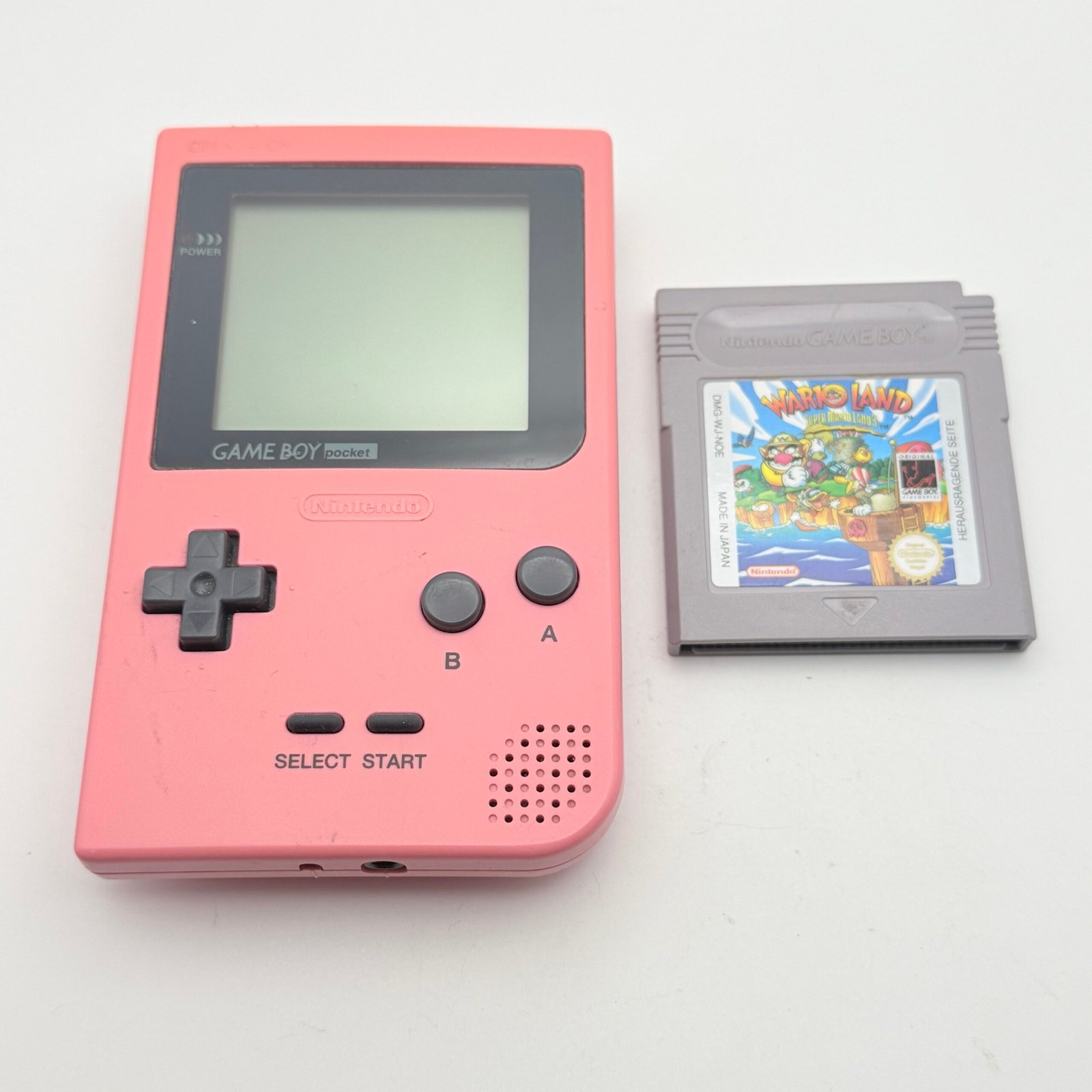 NINTENDO GAME BOY POCKET ROSA + SUPER MARIO LAND 3 WARIOLAND - ORIGINALE PAL EUR