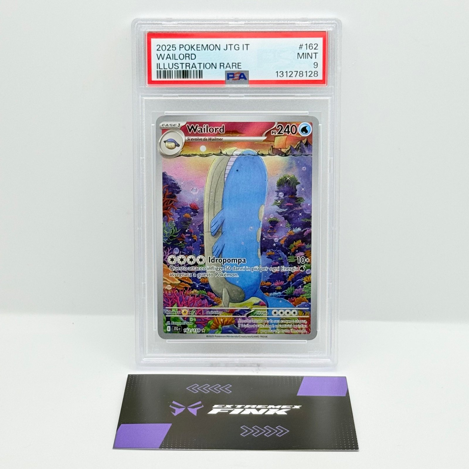 CARTA POKEMON WAILORD 162/159 - AVVENTURE INSIEME - ITA - PSA 9
