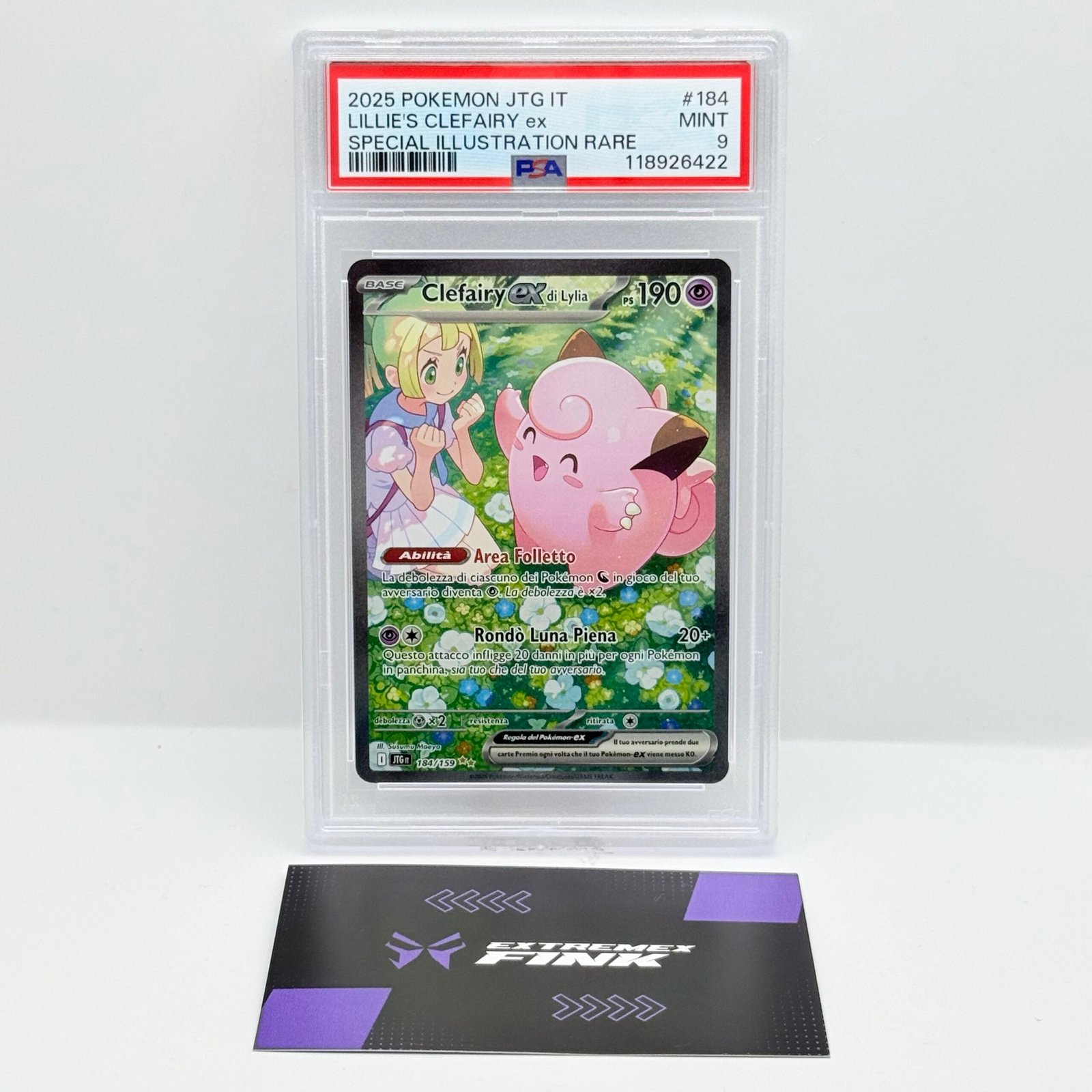CARTA POKEMON CLEFAIRY EX DI LYLIA 184/159 - AVVENTURE INSIEME - ITA - PSA 9