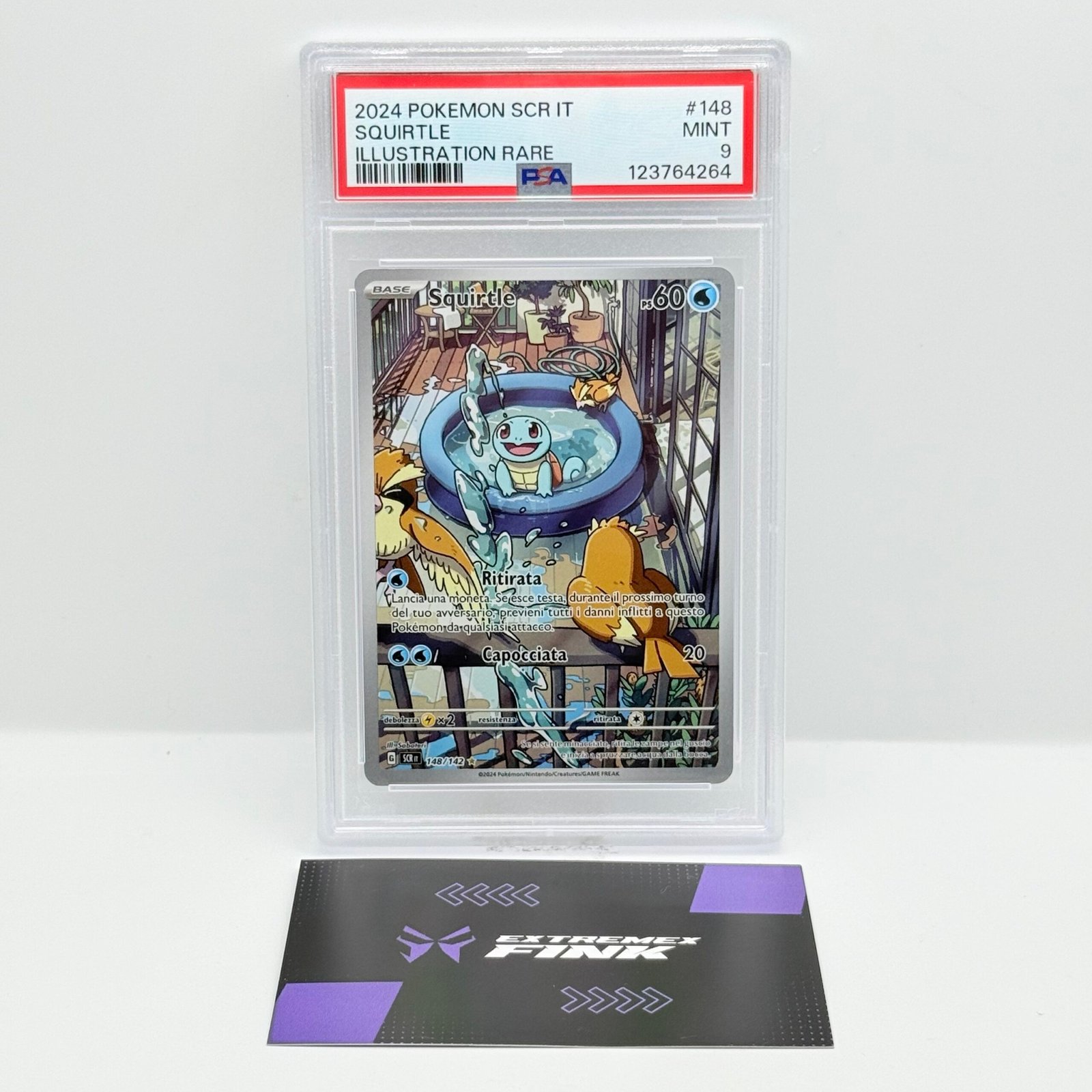 CARTA POKEMON SQUIRTLE 148/142 - CORONA ASTRALE - ITA - PSA 9 MINT