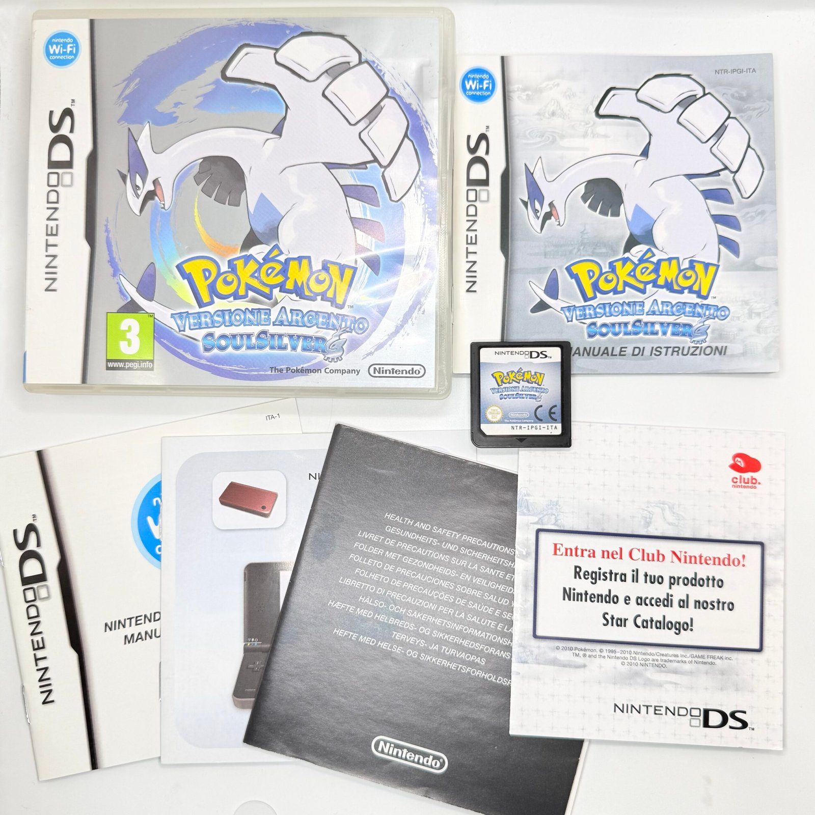 POKEMON SOUL SILVER ARGENTO - NINTENDO DS - ORIGINALE ITA CODICE VIP GIA GRATTATO