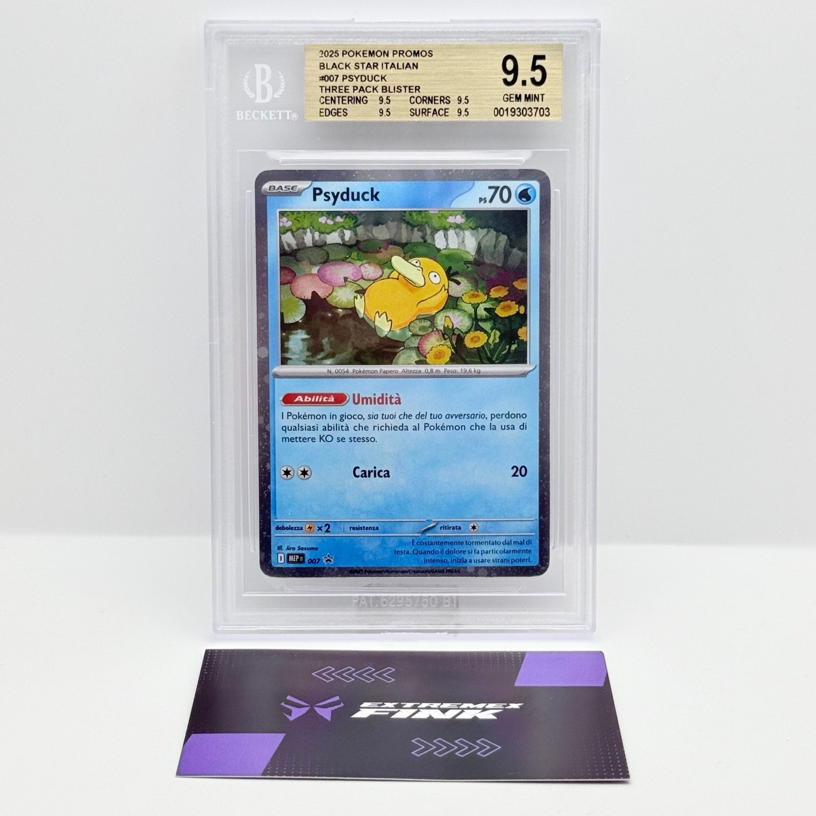 CARTA POKÉMON PSYDUCK PROMO 007 - 2025 - MEGAEVOLUZIONE - ITA - BGS BECKETT 9,5