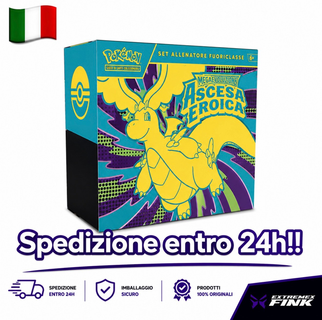 🇮🇹 POKEMON ETB SET ALLENATORE FUORICLASSE ASCESA EROICA - ITA - PERFETTO!!
