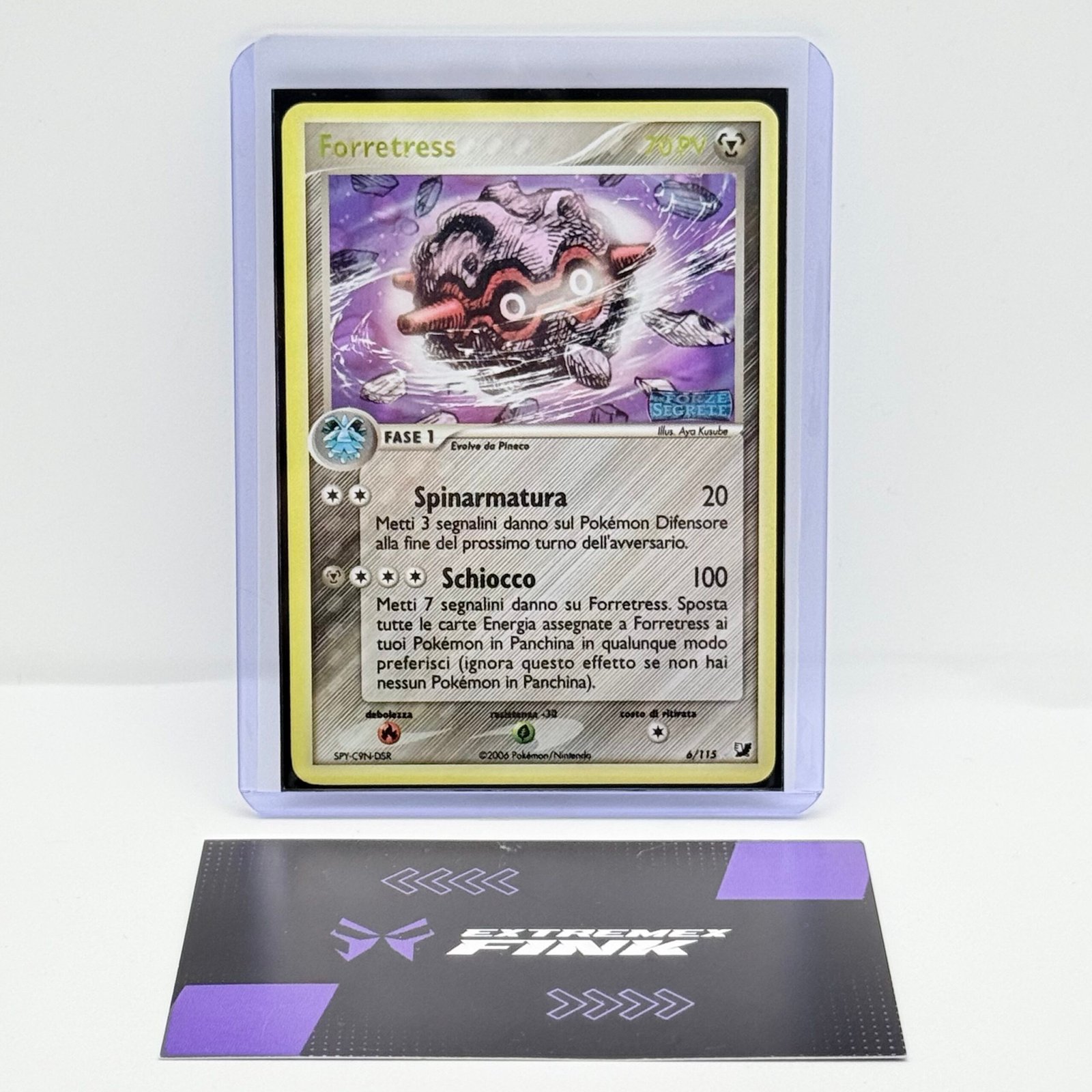 CARTA POKEMON FORRESTRESS HOLO 6/115 - STAMPED - ITA - EX FORZE SEGRETE - EX/NM