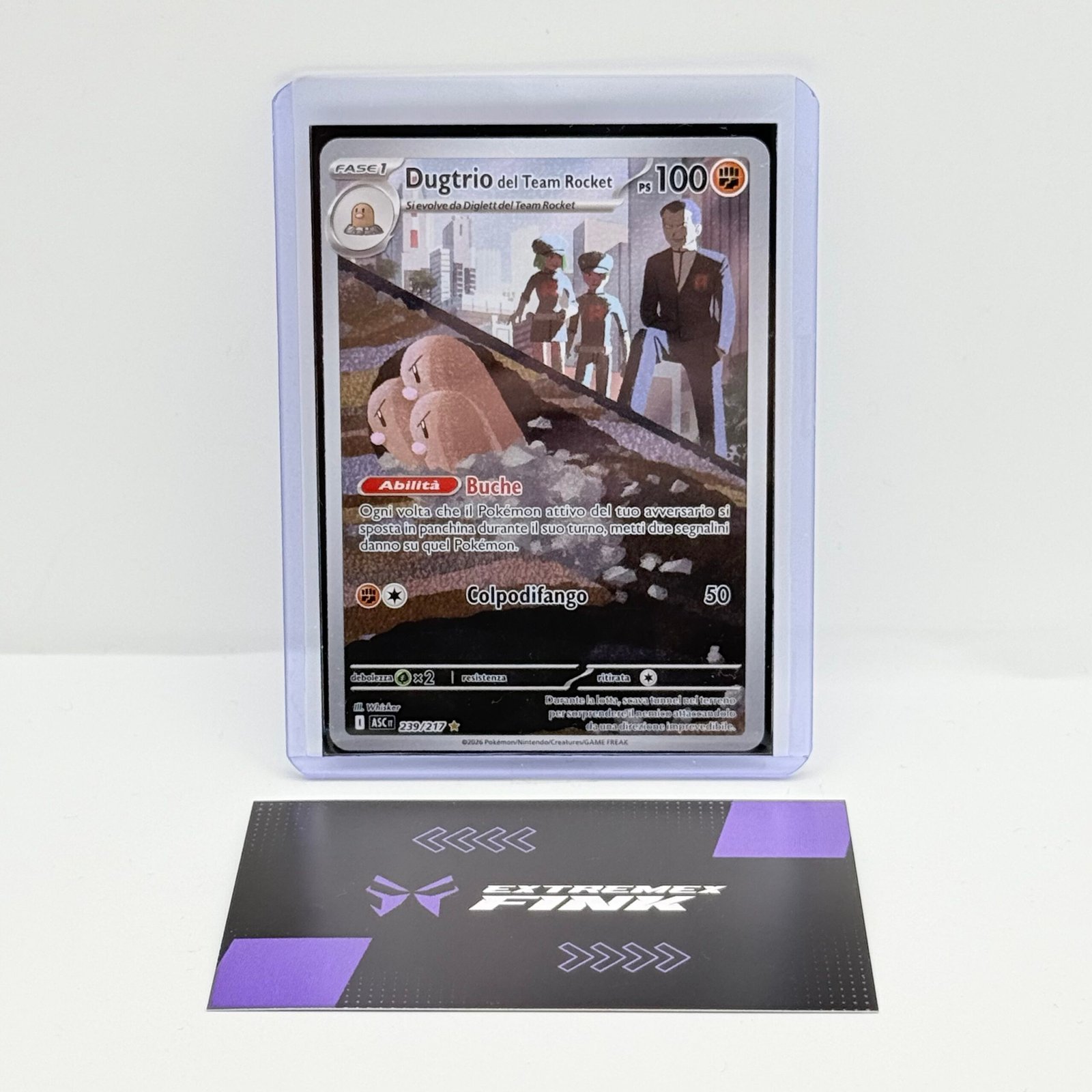CARTA POKEMON DUGTRIO DEL TEAM ROCKE 239/217 - ITA - ASCESA EROICA - NEAR MINT