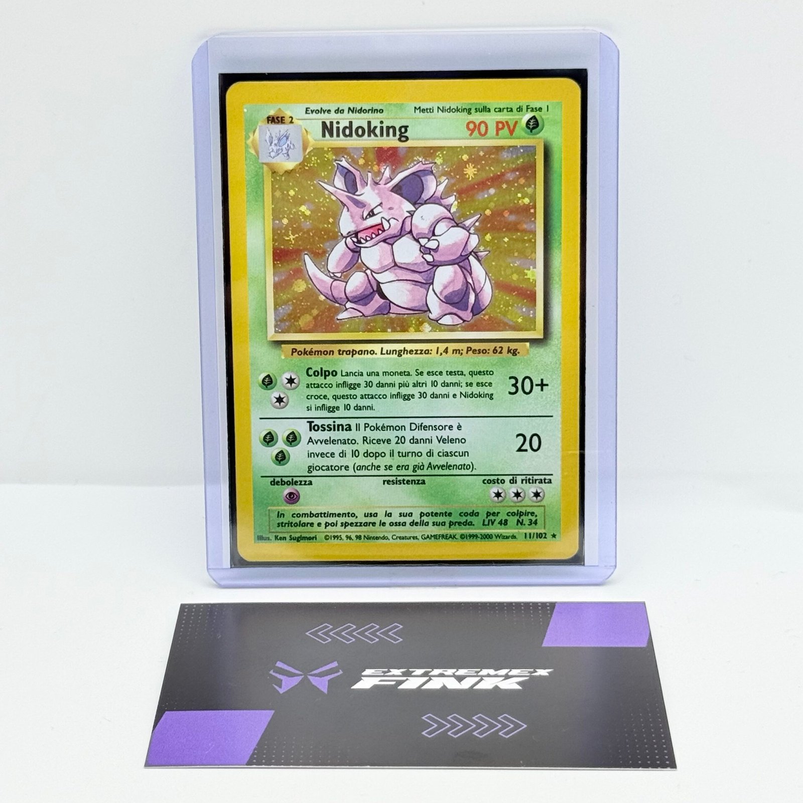 CARTA POKEMON CARD NIDOKING HOLO 11/102 - ITA - SET BASE - GOOD