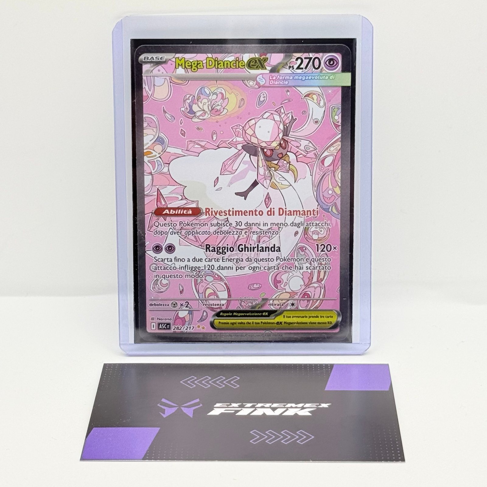 CARTA POKEMON MEGA DIANCIE EX 282/217 - ITA - ASCESA EROICA - NEAR MINT