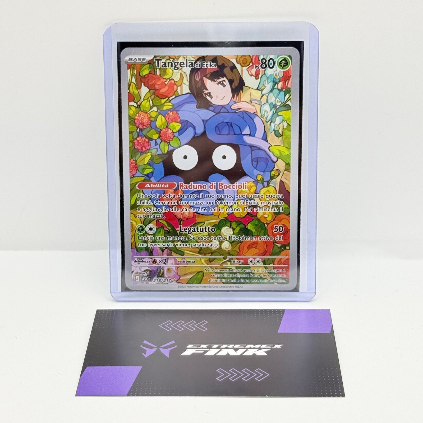 CARTA POKEMON TANGELA DI ERIKA 218/217 - ITA - ASCESA EROICA - NEAR MINT