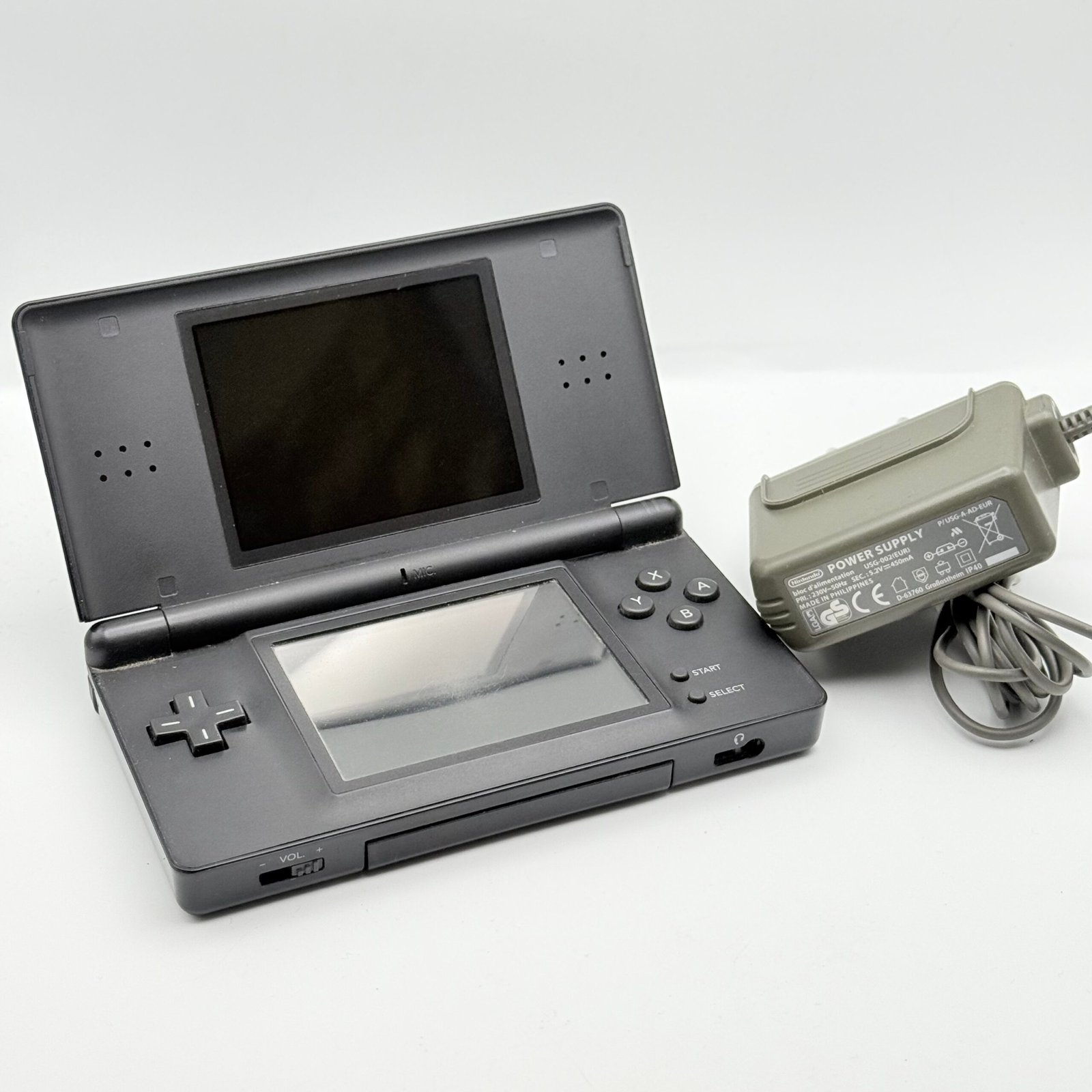 NINTENDO DS LITE NERO - 100% ORIGINALE TESTATO E FUNZIONANTE + CARICATORE