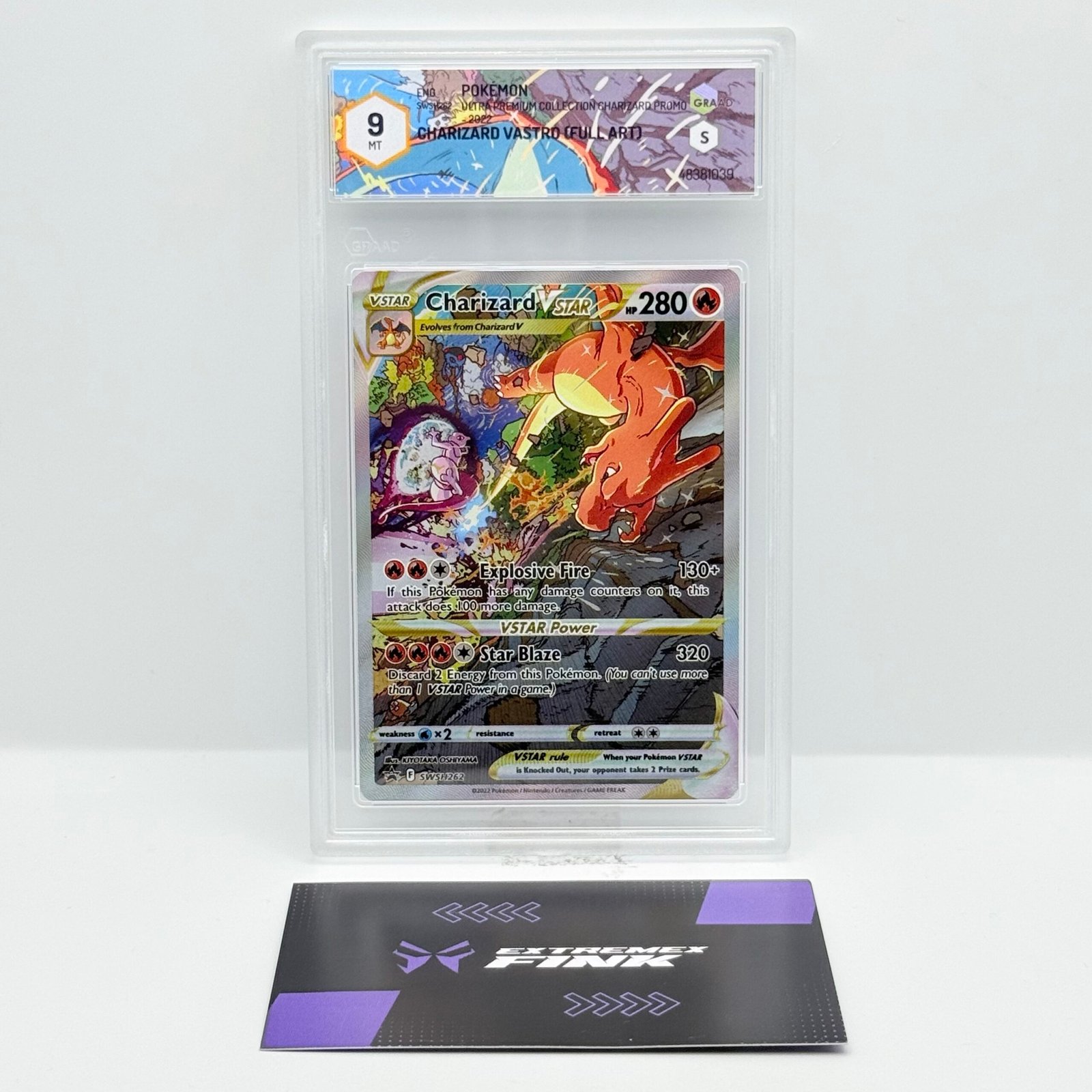 CARTA POKEMON CHARIZARD VSTAR PROMO SWSH262 - ITA - GRAAD 9