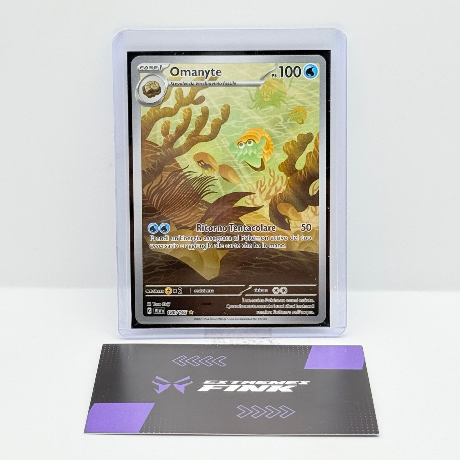 CARTA POKÉMON OMANYTE 180/165 - MEW 151 - ITA - NEAR MINT