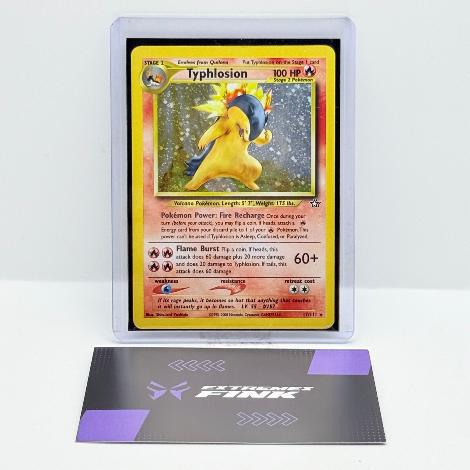 CARTA POKEMON TYPHLOSION HOLO 17/111- ENG - 2001 - NEO GENESIS - GOOD