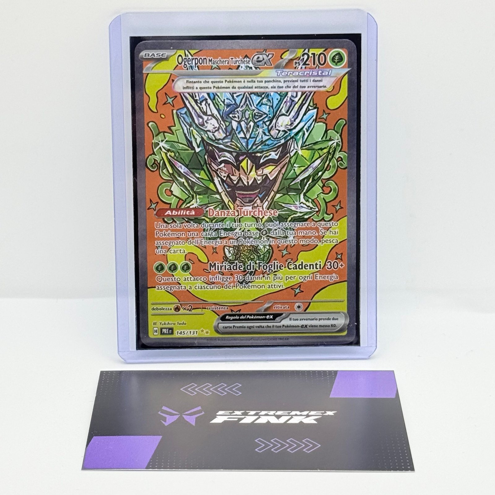 CARTA POKEMON OGERPON EX 145/131 - ITA - EVOLUZIONI PRISMATICHE - NEAR MINT