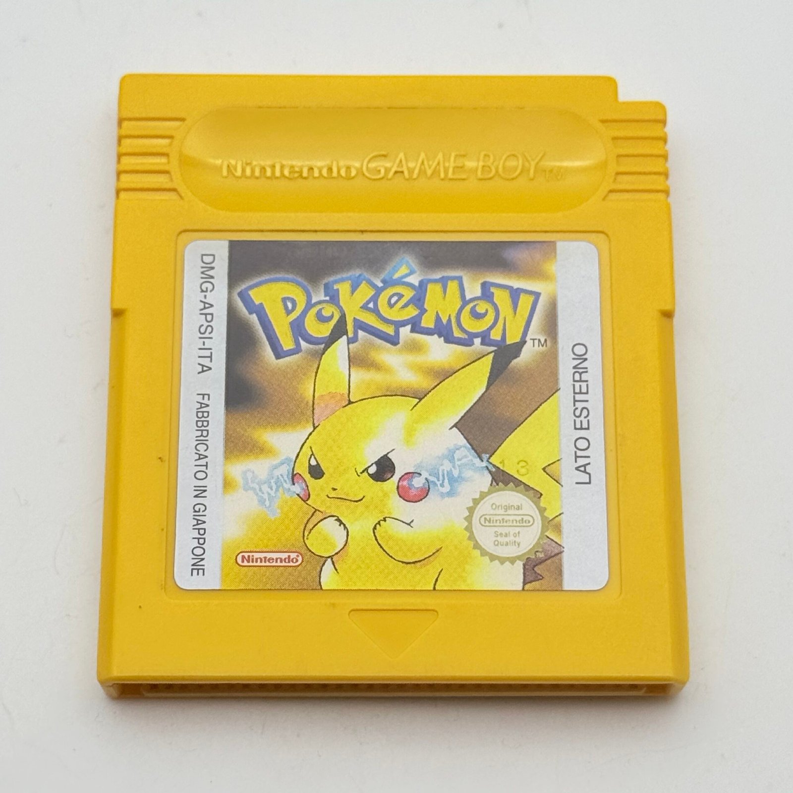 POKEMON GIALLO GAME BOY - ORIGINALE ITA - POKEDEX COMPLETO !! - ADESIVO OTTIMO +