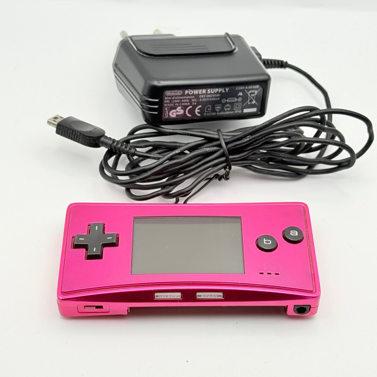 NINTENDO GAME BOY MICRO ROSÉ - 100% FUNZIONANTE + CARICATORE ORIGINALE NINTENDO